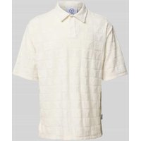 CARLO COLUCCI Regular Fit Poloshirt mit Knopfleiste Modell 'BEACHWEAR' in Offwhite, Größe XXL von carlo colucci