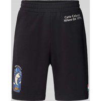 CARLO COLUCCI Sweatshorts mit Label-Print in Black, Größe L von carlo colucci