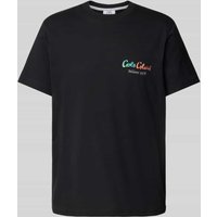 CARLO COLUCCI T-Shirt mit Label-Print in Black, Größe XL von carlo colucci