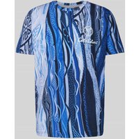 CARLO COLUCCI T-Shirt mit Label-Print in Dunkelblau, Größe L von carlo colucci