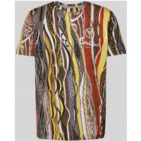 CARLO COLUCCI T-Shirt mit Label-Print in Hellgelb, Größe XL von carlo colucci