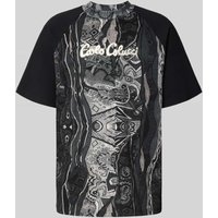 CARLO COLUCCI T-Shirt mit Label-Stitching in Black, Größe XL CARLO COLUCCI T-Shirt mit Label-Stitching in Black, Größe XL von carlo colucci