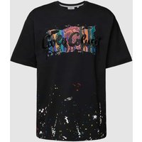 CARLO COLUCCI T-Shirt mit Motiv-Print in Black, Größe M von carlo colucci