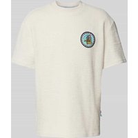 CARLO COLUCCI T-Shirt mit Strukturmuster in Beige, Größe M von carlo colucci