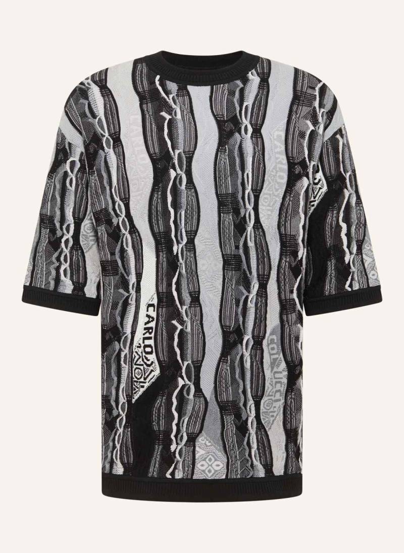 Carlo Colucci 3d Strick T-Shirt Favetta schwarz von carlo colucci