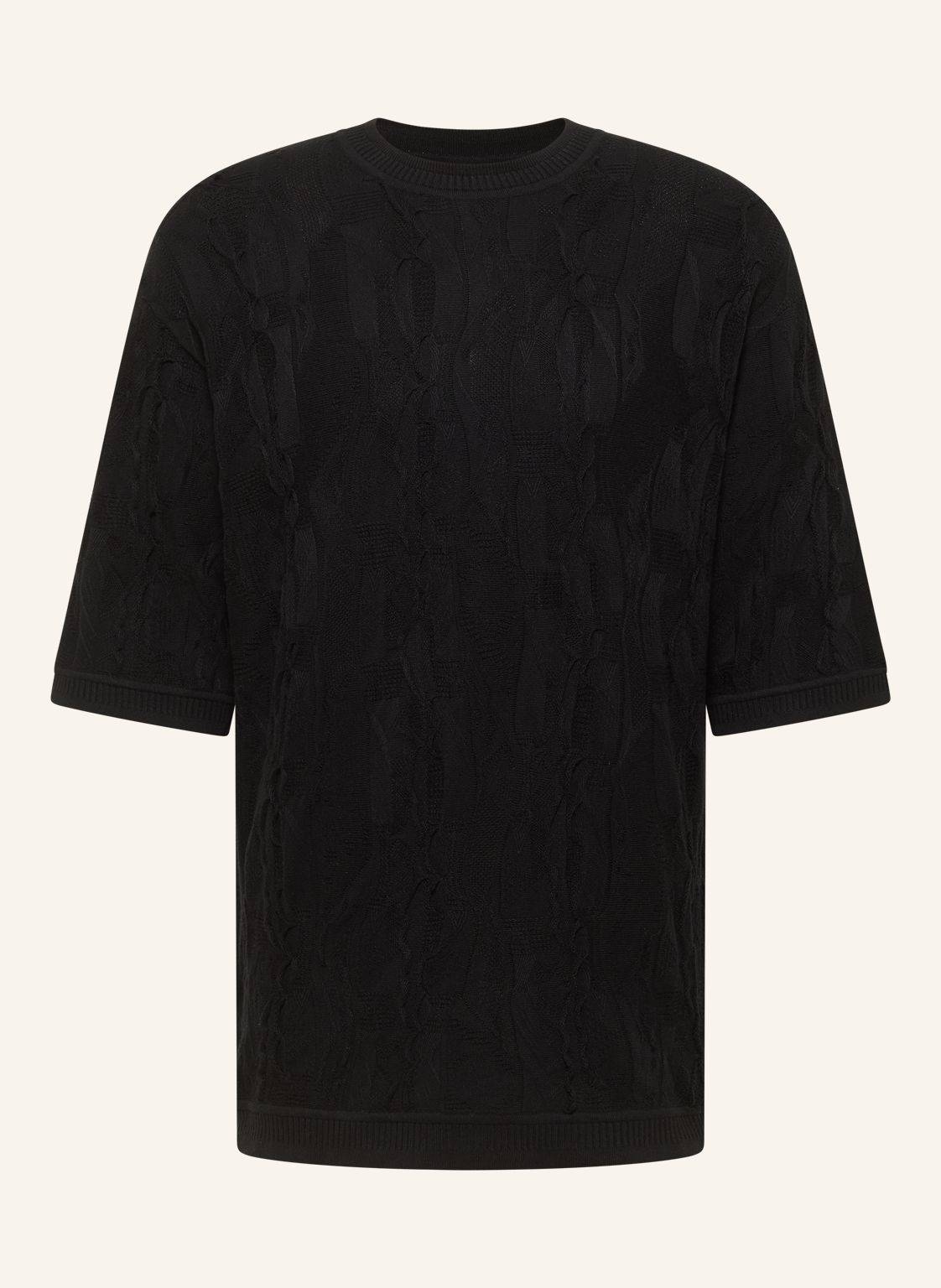 Carlo Colucci 3d Strick T-Shirt Favetta schwarz von carlo colucci