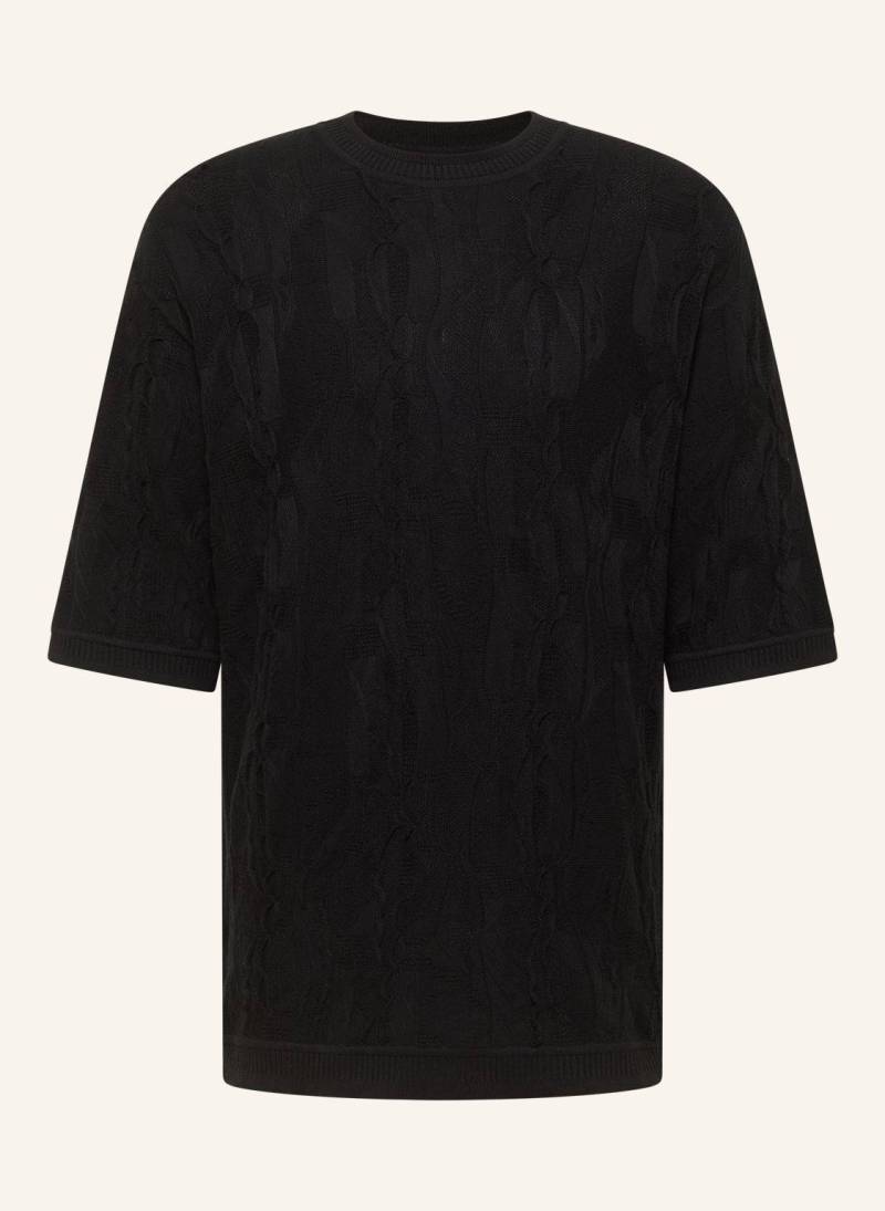 Carlo Colucci 3d Strick T-Shirt Favetta schwarz von carlo colucci