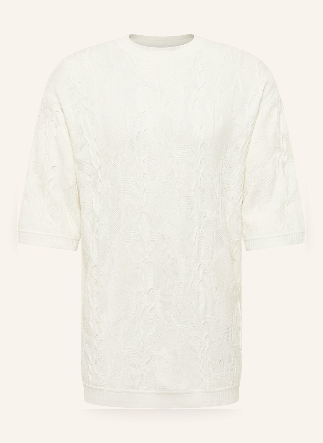 Carlo Colucci 3d Strick T-Shirt Favetta weiss von carlo colucci