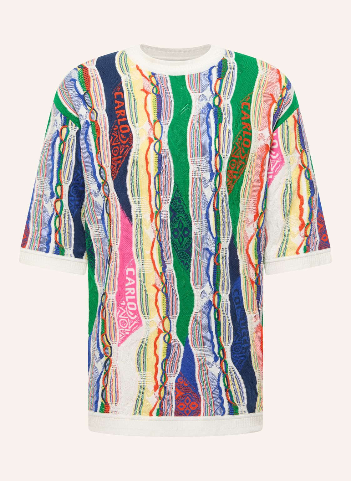 Carlo Colucci 3d Strick T-Shirt Favetta weiss von carlo colucci