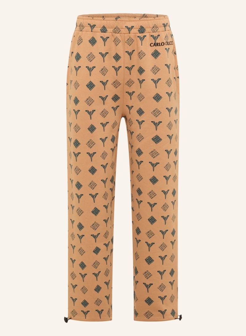 Carlo Colucci Logo Sweathose - Black Friday Fadin braun von carlo colucci
