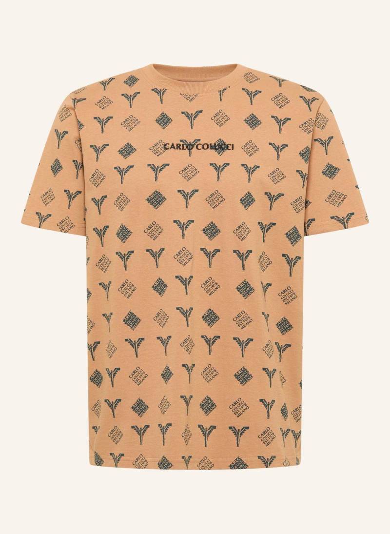 Carlo Colucci Logo T-Shirt - Black Friday Falchi braun von carlo colucci