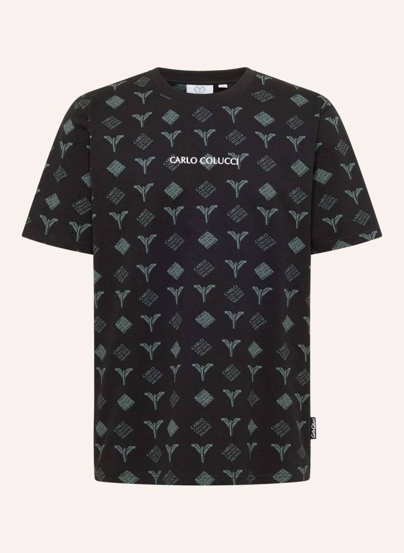 Carlo Colucci Logo T-Shirt - Black Friday Falchi schwarz von carlo colucci