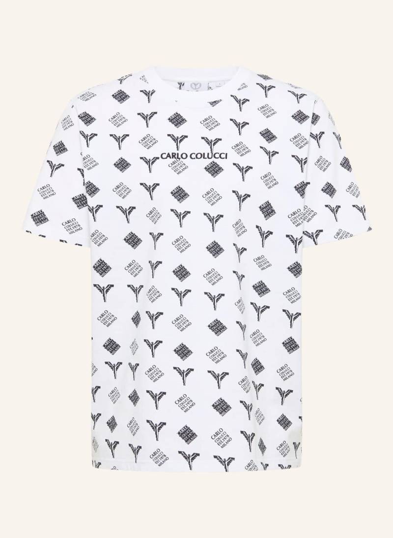 Carlo Colucci Logo T-Shirt - Black Friday Falchi weiss von carlo colucci