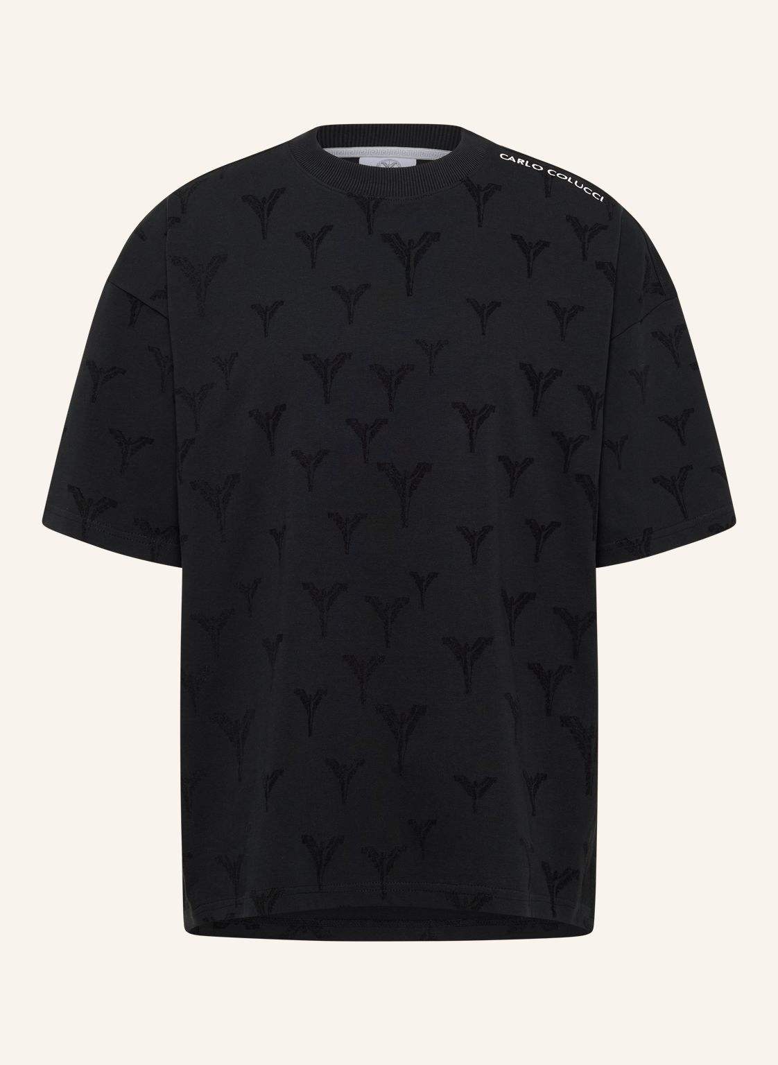 Carlo Colucci Logo T-Shirt - Clean Capsule Fasan schwarz von carlo colucci