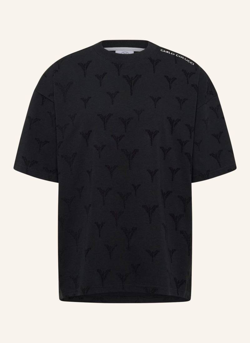 Carlo Colucci Logo T-Shirt - Clean Capsule Fasan schwarz von carlo colucci