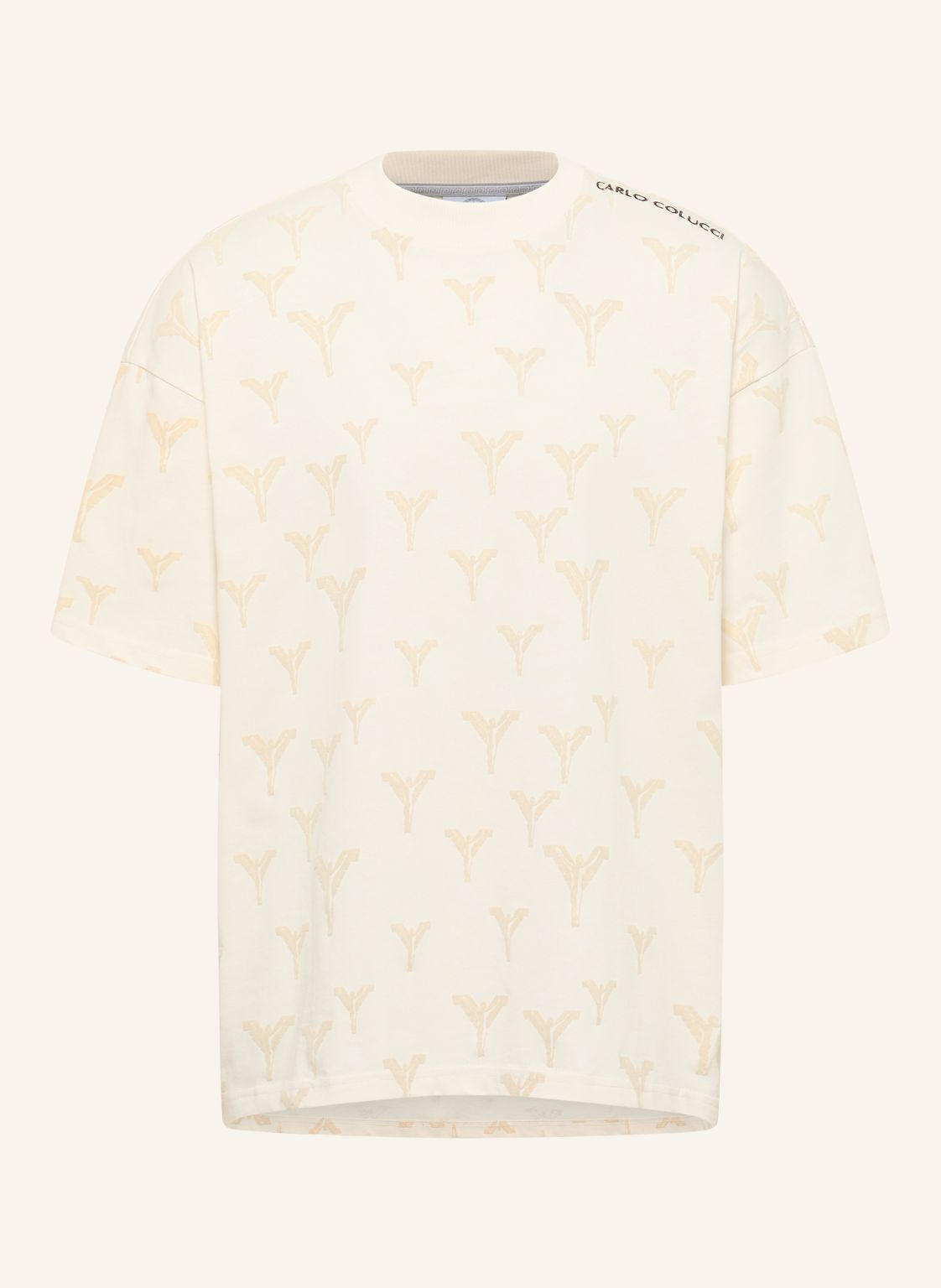 Carlo Colucci Logo T-Shirt - Clean Capsule Fasan weiss von carlo colucci