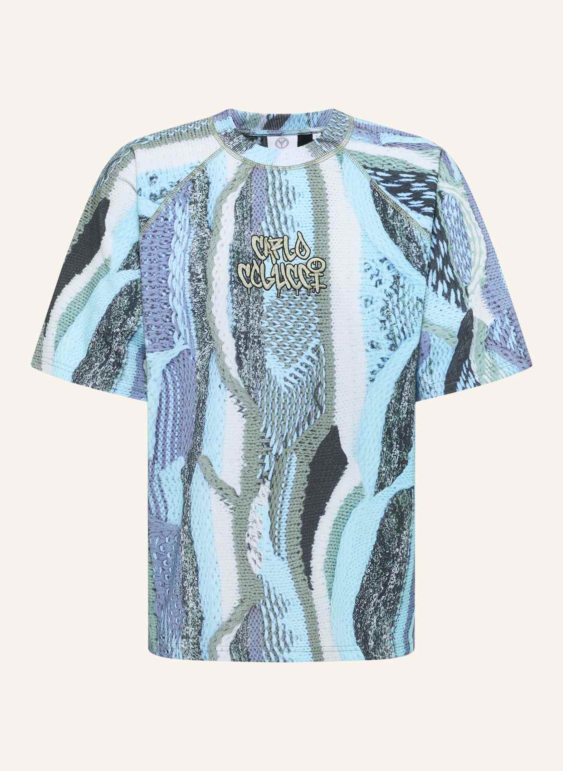 Carlo Colucci Oversize T-Shirt - Zoom In Ettori blau von carlo colucci