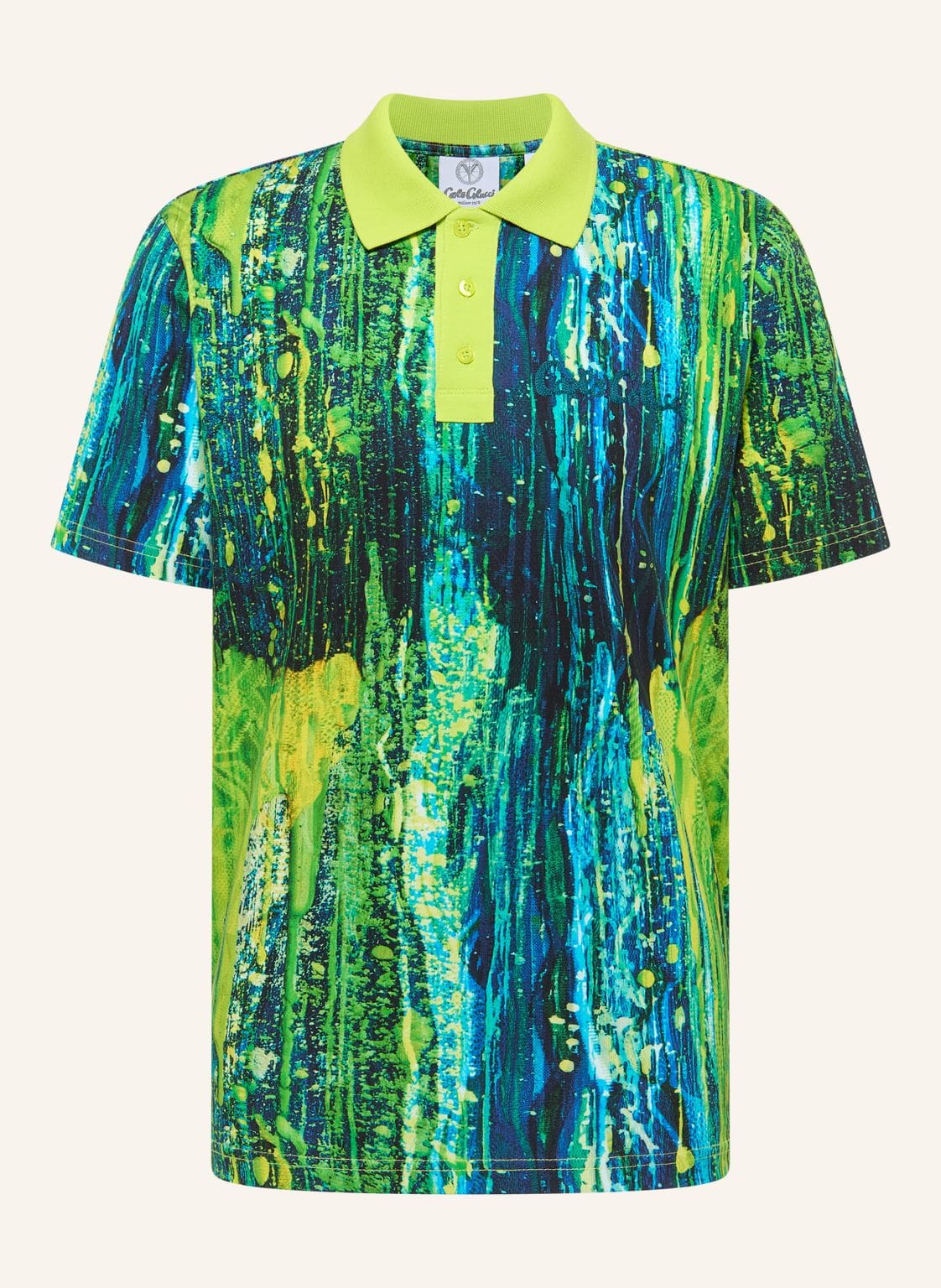 Carlo Colucci Poloshirt - Ai Drip Knit Fascella gruen von carlo colucci