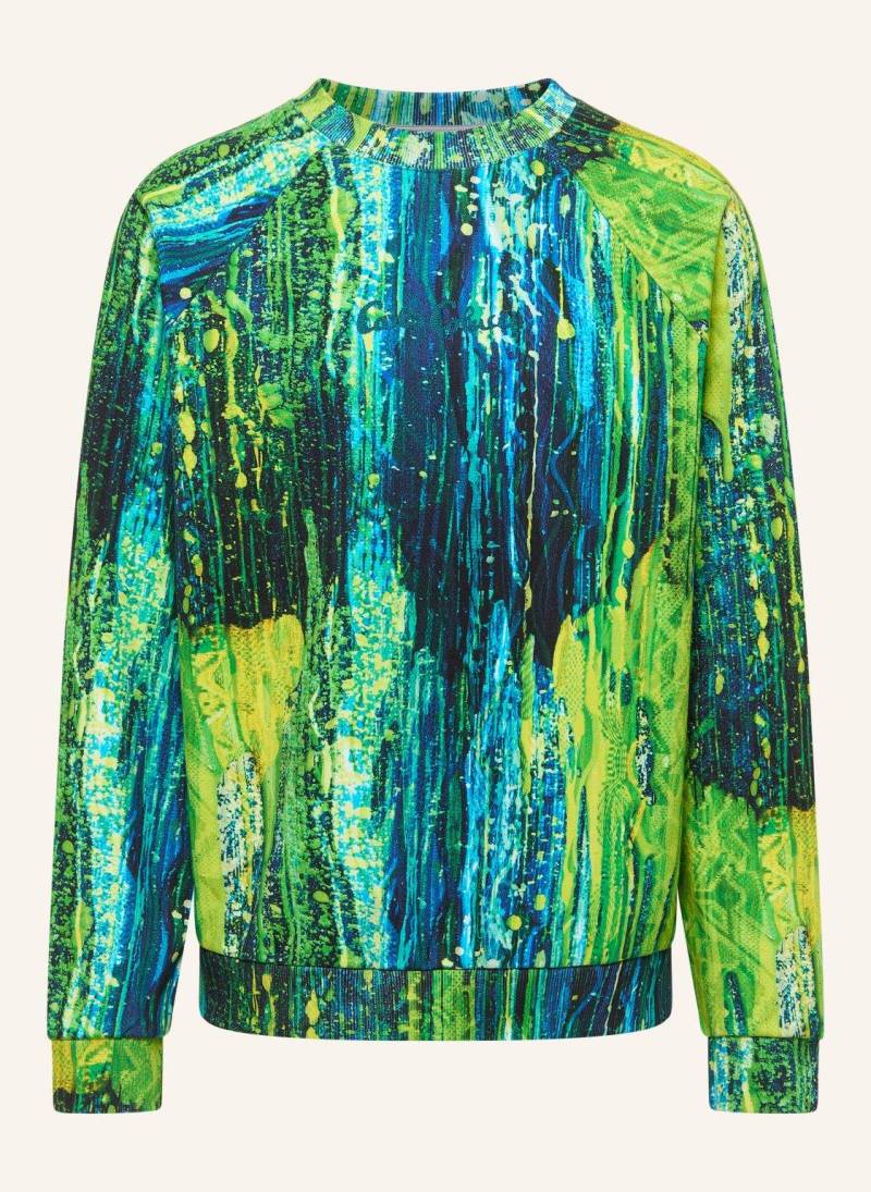 Carlo Colucci Sweatshirt - Ai Drip Knit Fauster gruen von carlo colucci