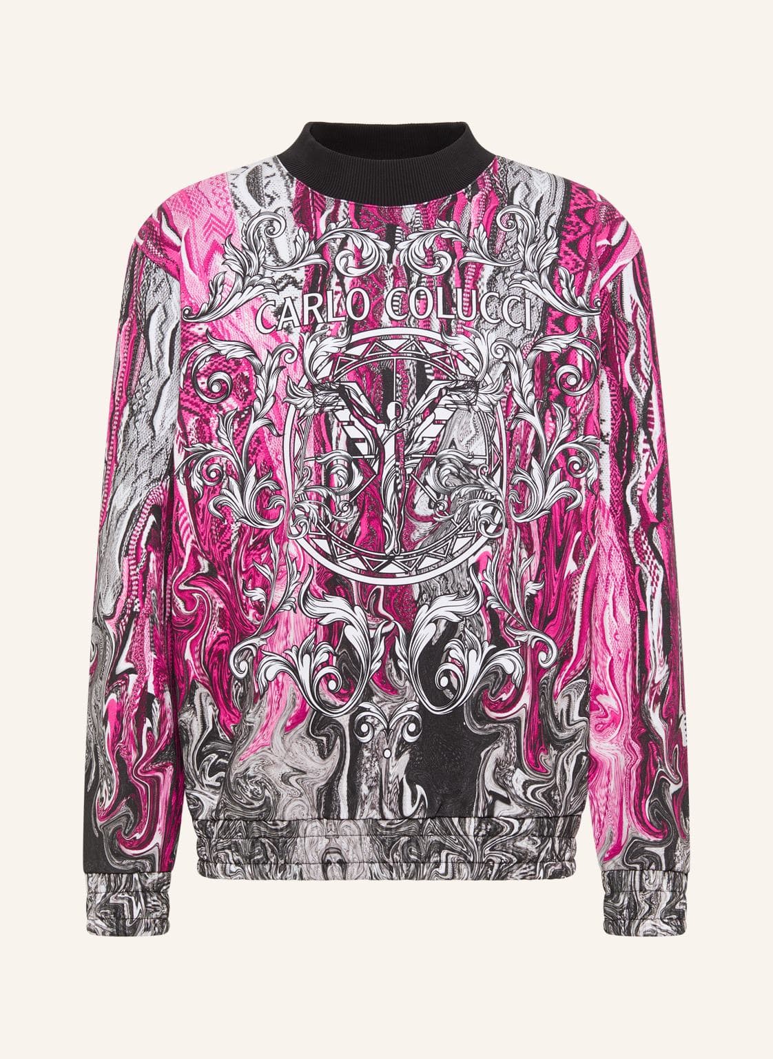 Carlo Colucci Sweatshirt "Fusion" Dematte pink von carlo colucci