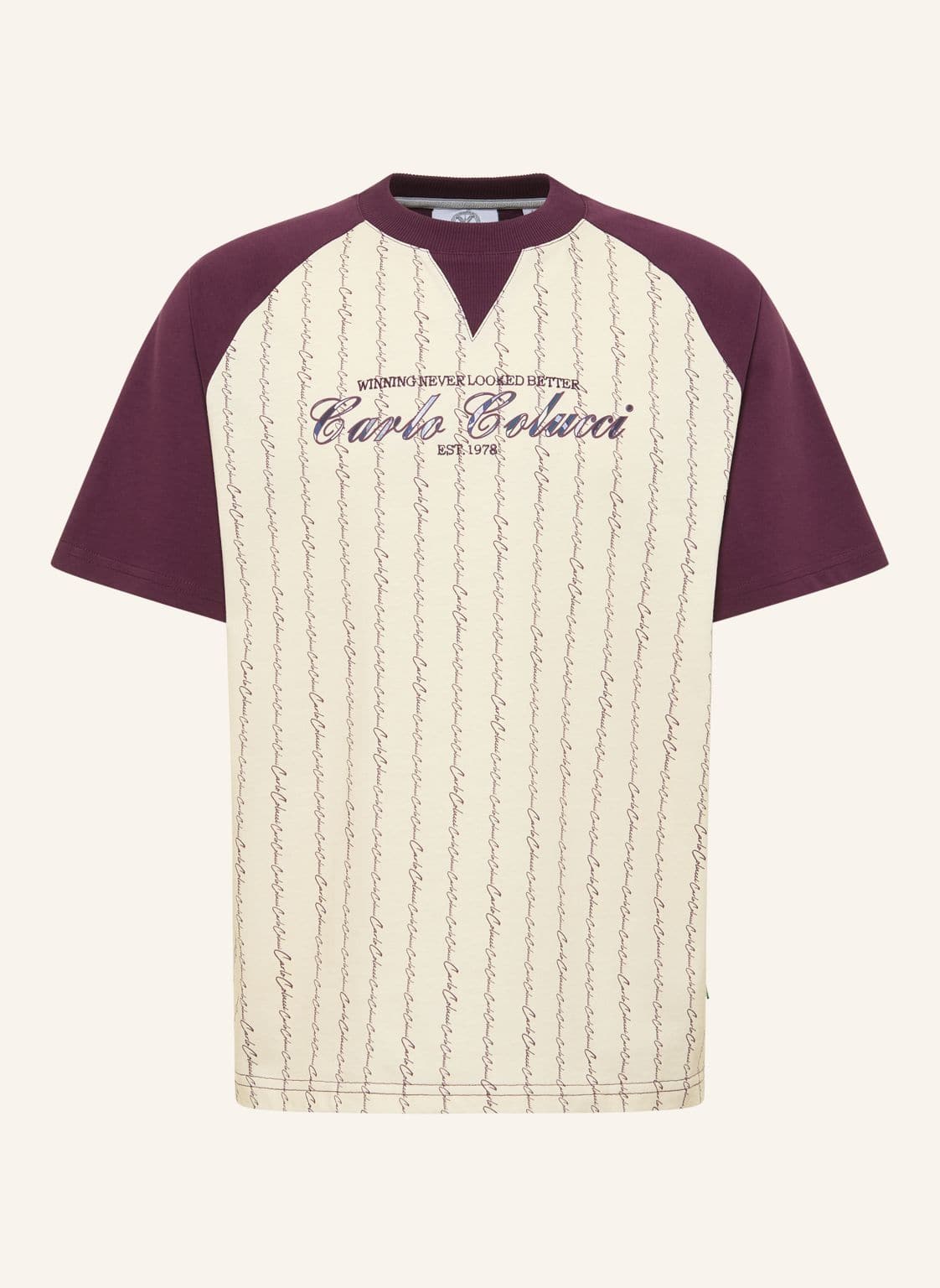 Carlo Colucci T-Shirt - Match Point Fara beige von carlo colucci