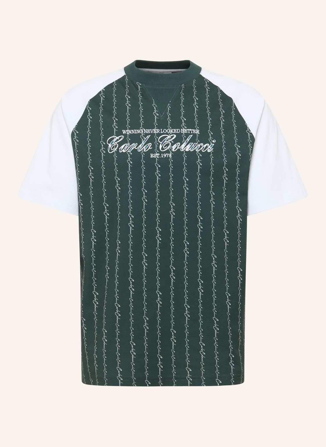 Carlo Colucci T-Shirt - Match Point Fara gruen von carlo colucci