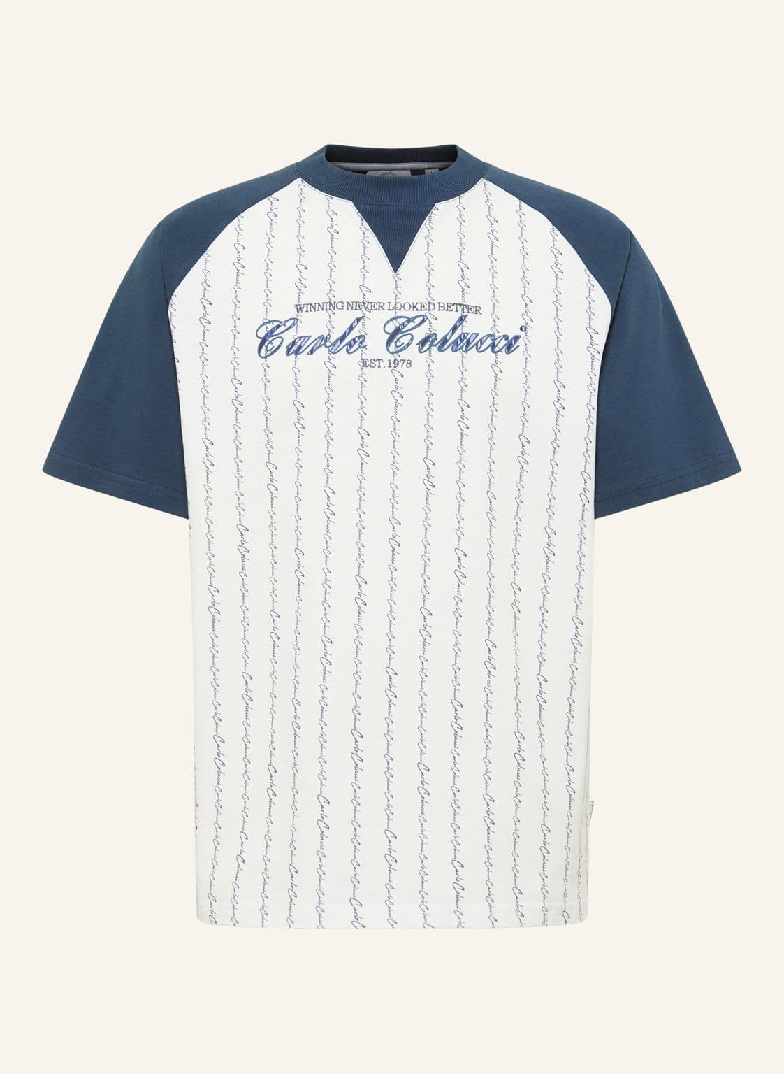 Carlo Colucci T-Shirt - Match Point Fara weiss von carlo colucci