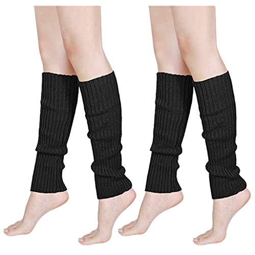 carol -1 2 Paare Damen Winter Beinwärmer Stulpen Häkelarbeit Bein Wärmer Verdicken Stulpen Damen Teens Grobstrick Legwarmers Strickte Häkelarbeit Knie Hohe Lange Socken Aufladungs Stulpe Socken von carol -1