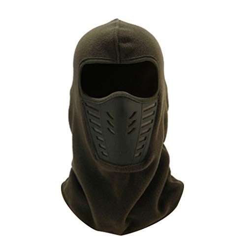 carol -1 Balaclava Schwarz, Sturmhaube Winter Sturmmaske Männer Frauen Unisex Motorradmaske für Moto Snowboard Radfahren Ski Wintersport, Fleece Kälteschutz Gesichtsmaske Halswärmer Gesichtswärmer von carol -1