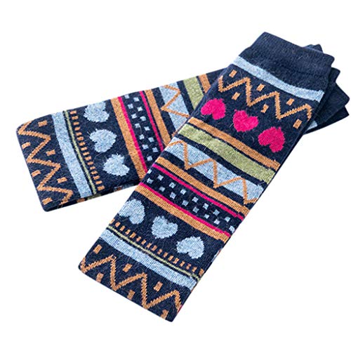 carol -1 Damen Winter Bunt Gestreift Muster Strick Stulpen Gestrickt Beinstulpen Beinwärmer Strümpfe Beinwärmer Gestrickt Verdicken Beinstulpen Böhmen Extra Lang Basic Leg Warmer von carol -1
