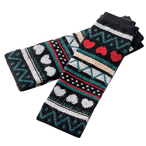 carol -1 Damen Winter Bunt Gestreift Muster Strick Stulpen Gestrickt Beinstulpen Beinwärmer Strümpfe Beinwärmer Gestrickt Verdicken Beinstulpen Böhmen Extra Lang Basic Leg Warmer von carol -1