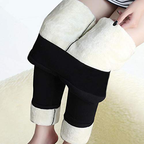 carol -1 Winter Thermo Leggings Damen Winter Dick Warm Samt Plüsch Gefüttert Leggings Hose Plush Futter Thermo Leggings Weiche Slim Stretchy Bleistift Leggings Hosen, Schwarz, Grau von carol -1