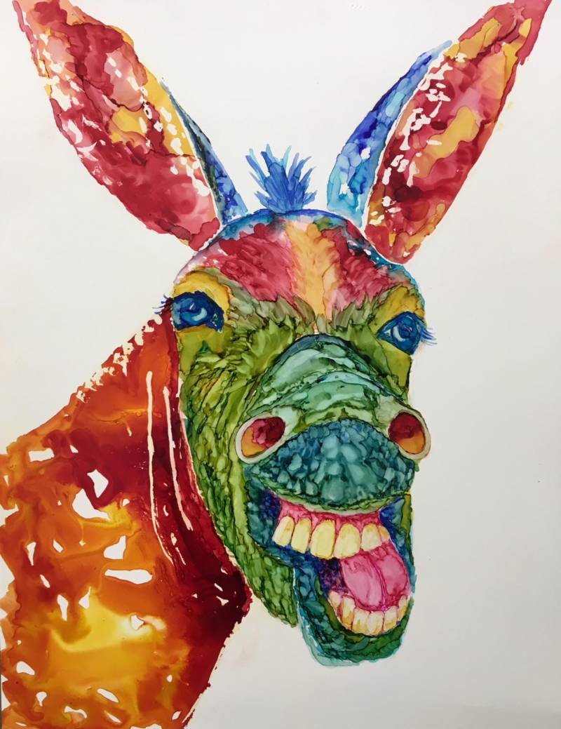 Esel-Shirt. Esel-Tragetasche. Esel Kissenbezug. Kunst Von Bonita Somers, Charlotte Künstler von carolinabagsllc