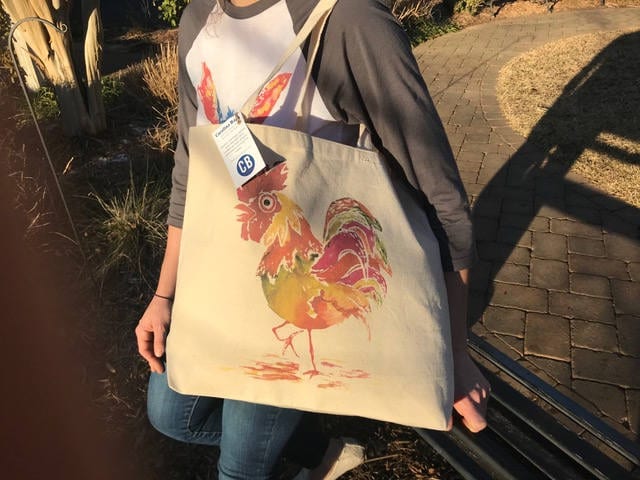 Hahn. Huhn. Zwerg Lustige Auf Dem Bauernhof. "Hot Stuff" Kunst Von Bonita Somers Hahn. Huhn. Zwerg Lustige Auf Dem Bauernhof. "Hot Stuff" Kunst Von Bonita Somers von carolinabagsllc