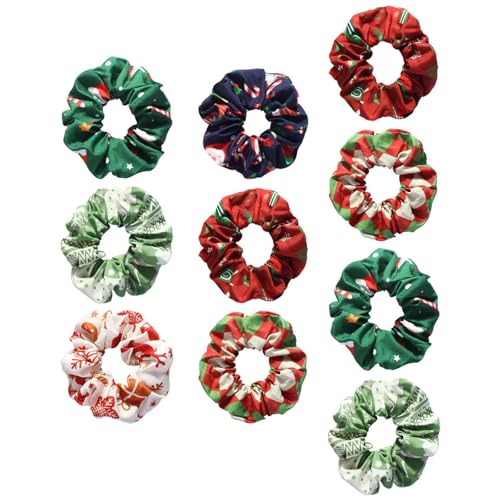 10 multifunktionale Weihnachts-Haarringe, zarte, schöne Damen-Haarseile, für Feiern und Geschenke von carotoe