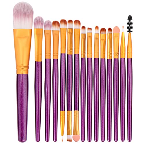 15-teiliges Make-up-Pinsel-Set, Mischpinsel, Gesichtspuder, Rouge, Concealer, Lidschatten, Lippenstift, Make-up-Pinsel-Set von carotoe