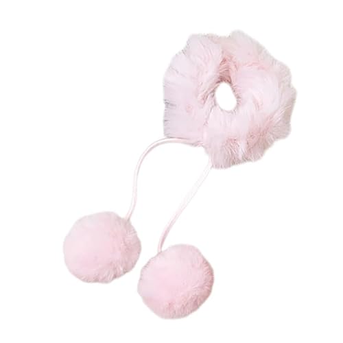 2000er Jahre Pompons Haarband für Damen und Mädchen, modisch, elastische Haargummis, Haarknoten-Halter, weiblicher Haargummi, Winterkleidung, Haarkreise von carotoe