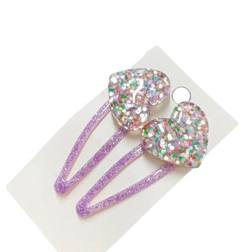 Entzückende Stern-Haarspange, schöne Herz-Haarspange, glitzernde Haarspangen, Mädchen-Haarnadeln, 2000er-Jahre-Trend von carotoe