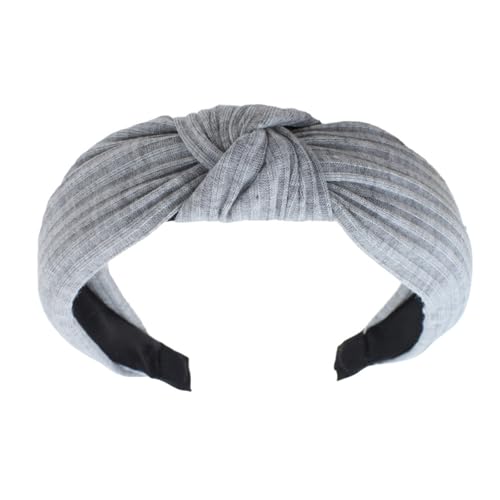 Geknotetes Haarband für Damen, modisch, gestrickter Stoff, hoher Totenkopf, breites Stirnband für Gesichtswäsche und tägliche Hautpflege von carotoe