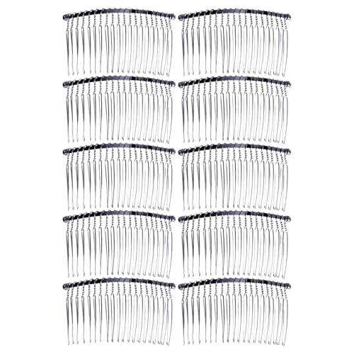 Haarkamm aus Metall, für Brautschmuck, Hochzeit, Haarkamm, Kopfschmuck, Clips für elegante Hochzeitsaccessoires, 10 Stück von carotoe