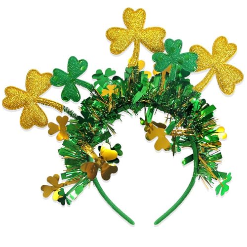 Haarreifen mit Kleeblattmuster, weich, einzigartig, mehrere Stile, Kopfschmuck, festliches Haar-Accessoire von carotoe