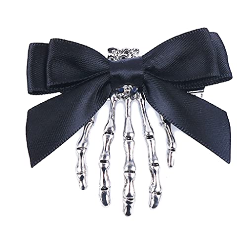 Haarspangen im Punk-/Gothic-Stil, Skelett, Handknochen, Haarklammern, Halloween, Pferdeschwanz-Dekoration, Cosplay-Haarspangen von carotoe