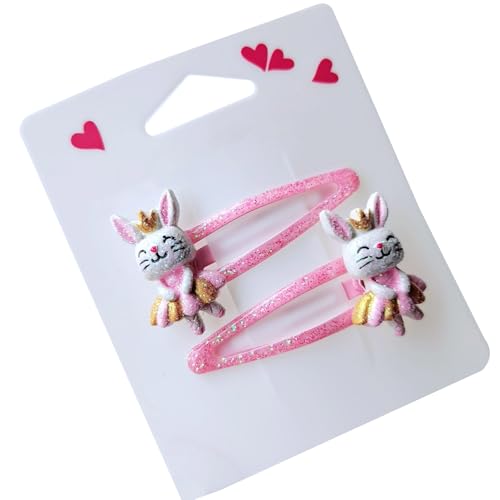 Haarspangen mit schönem Muster, für Geburtstag, trendig, bequem, für Kinderpartys, 2 Stück Haarspangen mit schönem Muster, für Geburtstag, trendig, bequem, für Kinderpartys, 2 Stück von carotoe