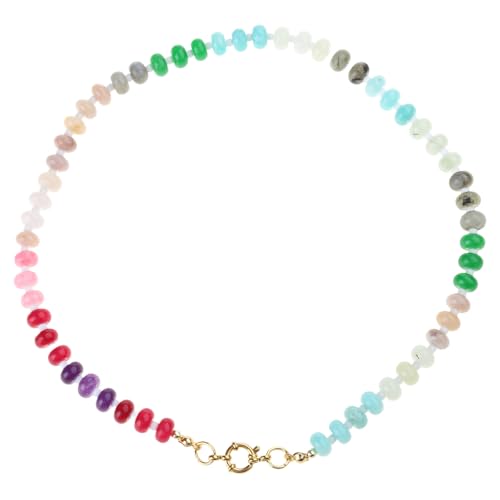 Halskette mit verstellbarer Länge, bunte Perlen, Statement-Perlen, elegante Halskette für den täglichen Gebrauch Halskette mit verstellbarer Länge, bunte Perlen, Statement-Perlen, elegante Halskette für den täglichen Gebrauch von carotoe