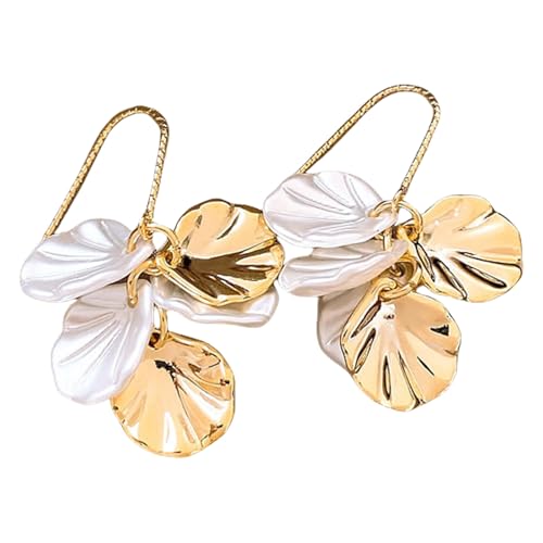 Leichte Zirkon-Quasten-Ohrringe, Schmuck mit aufwendigem Muschel-Design, ideal für den täglichen Pendler oder Abendveranstaltungen, Zirkon-Quasten-Ohrringe, Einheitsgröße, Wie beschrieben, Wie von carotoe