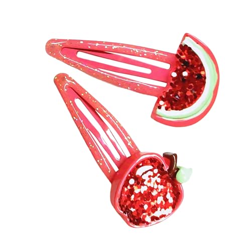 Mädchen-Haarnadel, Wassermelonen-Haarspange, auffälliger Kopfschmuck, Pailletten-Kopfbedeckung für Halloween, Cosplay, Rollenspiele von carotoe