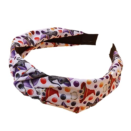 Punk-cooles Mädchen-Haarreif, Halloween-Druck, Stereo-Haargummi, elastisches Haarseil für Mädchen, Halloween-Haarstyling von carotoe