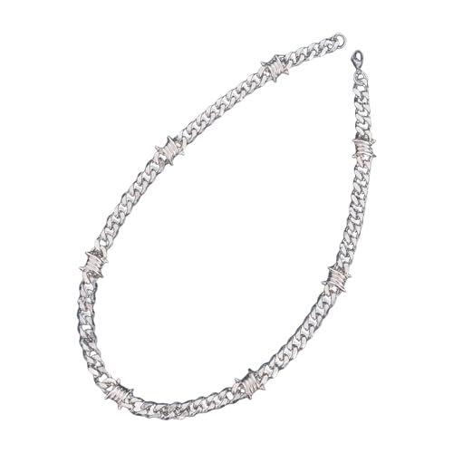 Stilvolle kubanische Halskette mit Dornen-Design, kreative Halskette, Armband, geeignet für den täglichen Gebrauch und Partys, modische Kette, Einheitsgröße, Wie beschrieben, Wie beschrieben von carotoe