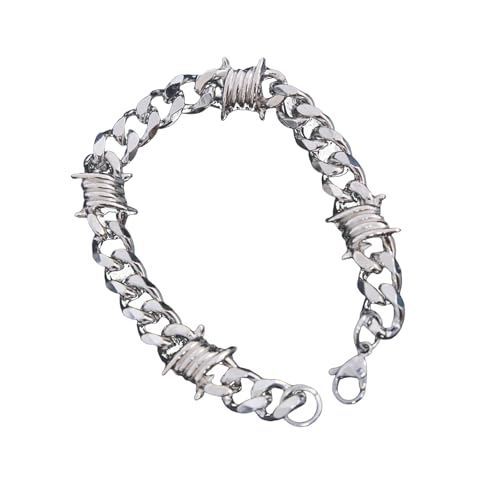 Stilvolle kubanische Halskette mit Dornen-Design, kreative Halskette, Armband, geeignet für den täglichen Gebrauch und Partys, modische Kette, Einheitsgröße, Wie beschrieben, Wie beschrieben Stilvolle kubanische Halskette mit Dornen-Design, kreative Halskette, Armband, geeignet für den täglichen Gebrauch und Partys, modische Kette, Einheitsgröße, Wie beschrieben, Wie beschrieben von carotoe