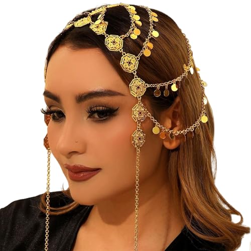 Strapazierfähiger Münz-Kopfschmuck aus Legierung, schöne Quasten, eleganter Kopfschmuck für Partys und Feiern von carotoe